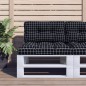 vidaXL Cojín para palés tela a cuadros negro 80x40x12 cm vidaXL Cojín para palés tela a cuadros negro 80x40x12 cm