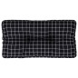 vidaXL Cojín para palés tela a cuadros negro 80x40x12 cm vidaXL Cojín para palés tela a cuadros negro 80x40x12 cm