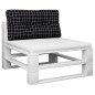 vidaXL Cojín para palés tela a cuadros negro 80x40x12 cm vidaXL Cojín para palés tela a cuadros negro 80x40x12 cm