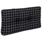 vidaXL Cojín para palés tela a cuadros negro 80x40x12 cm vidaXL Cojín para palés tela a cuadros negro 80x40x12 cm