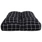 vidaXL Cojín para palés tela a cuadros negro 80x40x12 cm vidaXL Cojín para palés tela a cuadros negro 80x40x12 cm