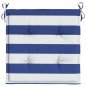 vidaXL Cojines silla jardín 4 uds tela a rayas azul y blanco 50x50x3cm vidaXL Cojines silla jardín 4 uds tela a rayas azul y blanco 50x50x3cm