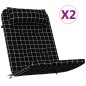 vidaXL Cojines para silla Adirondack 2 uds tela Oxford a cuadros negro vidaXL Cojines para silla Adirondack 2 uds tela Oxford a cuadros negro