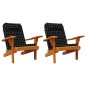 vidaXL Cojines para silla Adirondack 2 uds tela Oxford a cuadros negro vidaXL Cojines para silla Adirondack 2 uds tela Oxford a cuadros negro
