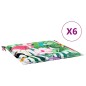 vidaXL Cojines para silla de jardín 6 uds tela multicolor 40x40x3 cm vidaXL Cojines para silla de jardín 6 uds tela multicolor 40x40x3 cm