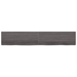 vidaXL Estante pared madera roble tratada marrón oscuro 220x40x(2-6)cm