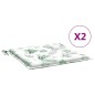 vidaXL Cojines de silla 2 uds tela estampado de hojas 50x50x3 cm vidaXL Cojines de silla 2 uds tela estampado de hojas 50x50x3 cm