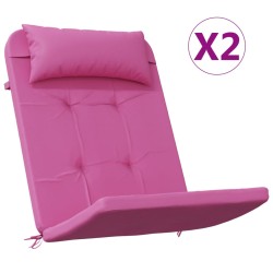 vidaXL Cojines para silla Adirondack 2 uds tela Oxford rosa