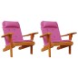 vidaXL Cojines para silla Adirondack 2 uds tela Oxford rosa