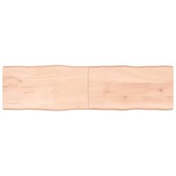 vidaXL Tablero de mesa madera maciza borde natural 220x60x(2-6) cm