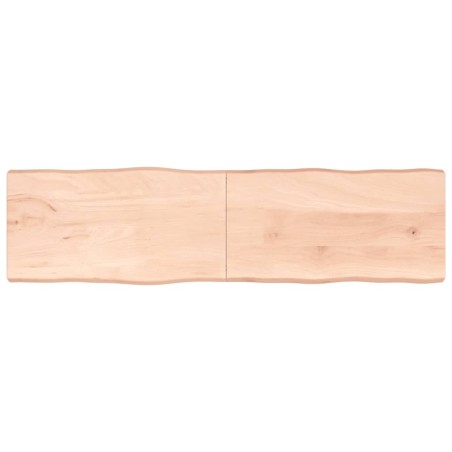 vidaXL Tablero de mesa madera maciza borde natural 220x60x(2-6) cm