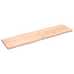 vidaXL Tablero de mesa madera maciza borde natural 220x60x(2-6) cm