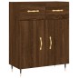 vidaXL Aparador alto madera contrachapada marrón roble 69,5x34x180 cm vidaXL Aparador alto madera contrachapada marrón roble 69,5x34x180 cm