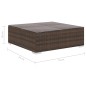 vidaXL Set muebles de jardín 11 piezas con cojines ratán sintético marrón vidaXL Set muebles de jardín 11 piezas con cojines ratán sintético marrón