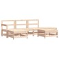 vidaXL Juego de muebles de jardín 6 piezas madera maciza de pino vidaXL Juego de muebles de jardín 6 piezas madera maciza de pino