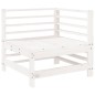 vidaXL Juego de muebles de jardín 6 piezas madera maciza pino blanco vidaXL Juego de muebles de jardín 6 piezas madera maciza pino blanco