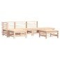 vidaXL Juego de muebles de jardín 6 piezas madera maciza de pino vidaXL Juego de muebles de jardín 6 piezas madera maciza de pino