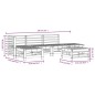 vidaXL Juego de muebles de jardín 6 piezas madera maciza de pino vidaXL Juego de muebles de jardín 6 piezas madera maciza de pino
