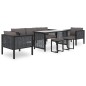 vidaXL Sofá modular central con cojín ratán sintético gris antracita vidaXL Sofá modular central con cojín ratán sintético gris antracita