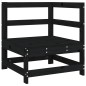 vidaXL Juego de muebles de jardín 7 piezas madera maciza de pino negro