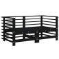 vidaXL Juego de muebles de jardín 7 piezas madera maciza de pino negro vidaXL Juego de muebles de jardín 7 piezas madera maciza de pino negro