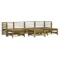 vidaXL Juego de muebles de jardín 7 pzas madera de pino impregnada vidaXL Juego de muebles de jardín 7 pzas madera de pino impregnada