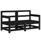 vidaXL Juego de muebles de jardín 7 piezas madera maciza de pino negro vidaXL Juego de muebles de jardín 7 piezas madera maciza de pino negro