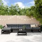 vidaXL Juego de muebles de jardín 7 piezas madera maciza de pino negro vidaXL Juego de muebles de jardín 7 piezas madera maciza de pino negro