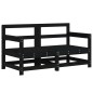 vidaXL Juego de muebles de jardín 7 piezas madera maciza de pino negro vidaXL Juego de muebles de jardín 7 piezas madera maciza de pino negro