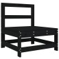 vidaXL Juego de muebles de jardín 7 piezas madera maciza de pino negro vidaXL Juego de muebles de jardín 7 piezas madera maciza de pino negro