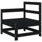 vidaXL Juego de muebles de jardín 7 piezas madera maciza de pino negro vidaXL Juego de muebles de jardín 7 piezas madera maciza de pino negro