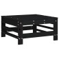 vidaXL Juego de muebles de jardín 7 piezas madera maciza de pino negro vidaXL Juego de muebles de jardín 7 piezas madera maciza de pino negro