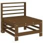 vidaXL Juego de sofás de jardín 5 pzas madera maciza pino marrón miel vidaXL Juego de sofás de jardín 5 pzas madera maciza pino marrón miel