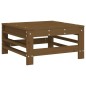 vidaXL Juego de sofás de jardín 5 pzas madera maciza pino marrón miel vidaXL Juego de sofás de jardín 5 pzas madera maciza pino marrón miel