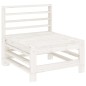 vidaXL Juego de sofás de jardín 5 piezas madera maciza de pino blanco vidaXL Juego de sofás de jardín 5 piezas madera maciza de pino blanco