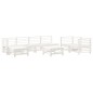 vidaXL Juego de muebles de jardín 8 piezas madera maciza de pino