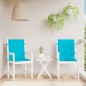 vidaXL Cojines para silla con respaldo bajo 2 uds tela turquesa vidaXL Cojines para silla con respaldo bajo 2 uds tela turquesa