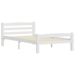 vidaXL Estructura de cama de madera maciza de pino blanca 100x200 cm