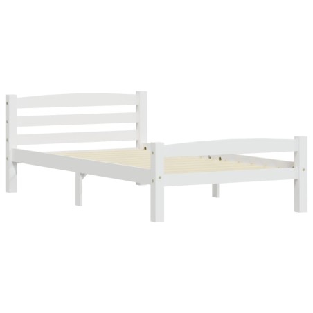 vidaXL Estructura de cama de madera maciza de pino blanca 100x200 cm