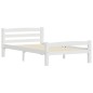 vidaXL Estructura de cama de madera maciza de pino blanca 100x200 cm vidaXL Estructura de cama de madera maciza de pino blanca 100x200 cm