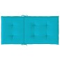 vidaXL Cojines para silla con respaldo bajo 2 uds tela turquesa vidaXL Cojines para silla con respaldo bajo 2 uds tela turquesa