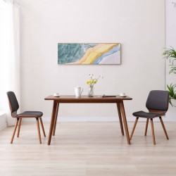 vidaXL Sillas de comedor 2 unidades de tela gris