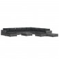 vidaXL Set de muebles de jardín 12 pzas y cojines ratán sintético gris vidaXL Set de muebles de jardín 12 pzas y cojines ratán sintético gris