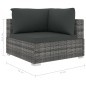 vidaXL Set de muebles de jardín 12 pzas y cojines ratán sintético gris vidaXL Set de muebles de jardín 12 pzas y cojines ratán sintético gris