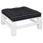 vidaXL Cojín para palés tela a cuadros negro 80x80x12 cm vidaXL Cojín para palés tela a cuadros negro 80x80x12 cm