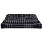 vidaXL Cojín para palés tela a cuadros negro 80x80x12 cm vidaXL Cojín para palés tela a cuadros negro 80x80x12 cm