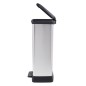 Curver Papelera de pedal Deco plateado 50 L Curver Papelera de pedal Deco plateado 50 L