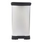 Curver Papelera de pedal Deco plateado 50 L Curver Papelera de pedal Deco plateado 50 L