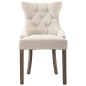 vidaXL Sillas de comedor 2 unidades de tela beige vidaXL Sillas de comedor 2 unidades de tela beige