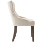 vidaXL Sillas de comedor 2 unidades de tela beige vidaXL Sillas de comedor 2 unidades de tela beige